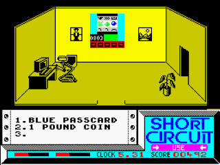 Short Circuit screenshot 3 for ZX Spectrum